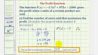 Ex Profit Function Applications  Average Profit Marginal Profit Max Profit [upl. by Assina]