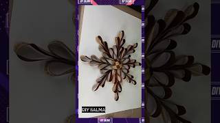 how to make beautiful flower with 🌿 leaf at home 🏡😁😍  diy craft art decor idea home made [upl. by Aronel]