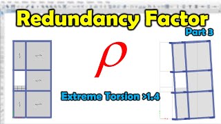 Extreme Torsional Irregularity For Redundancy Factor [upl. by Odnalo]