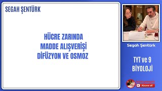 12 Hücre zarında Madde Alışverişi Difüzyon ve Osmoz  TYT BİYOLOJİ  9SINIF  YKS 2025 [upl. by Otsuaf]