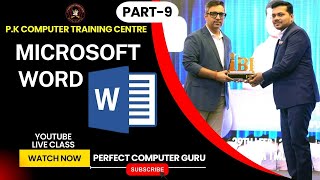 Microsoft Word MS Word PART9 live class 0905 pm [upl. by Yeltneb]