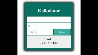 Cara membuat kalkulator sederhana dengan PHP [upl. by Gnuj]