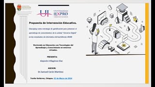 Propuesta de Intervencion Educativa Educaplay [upl. by Yattirb]