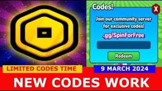 NEW CODES ✨FREE Spin For Free ROBLOX  LIMITED CODES TIME  03092024 [upl. by Castro]