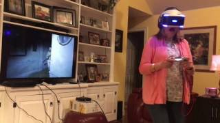 Mom mistakes PlayStation VR for real life [upl. by Ahseyi]