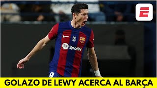 GOLAZO DE LEWANDOWSKI acerca al BARCELONA 21 vs REAL MADRID en EL CLÁSICO  Supercopa de España [upl. by Odiug]