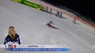 Mikaela Shiffrin  Slalom  Courchevel  RUN 1  2023 [upl. by Aihsemot]