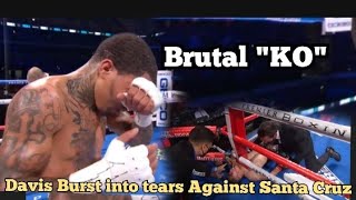 Tank Davis burst into tears against Santa Cruz Super Featherweight Championship tank cruz brutal [upl. by Macey]