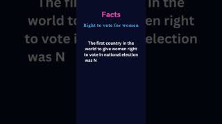 FactsRight to vote for womenNew Zealand [upl. by Anirrok]