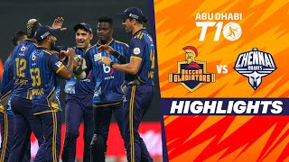 Deccan Gladiators vs Chennai Braves  Abu Dhabi T10  Match 17  Highlights  JioCinema amp Sports18 [upl. by Onivag371]