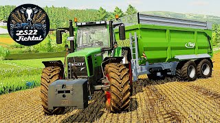 LS22 Fichtal 133  Hafer Abgeerntet  Jetzt das Stroh Pressen  FARMING SIMULATOR 22 [upl. by Yttel]