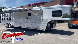 2007 Bloomer 8416 4Horse Trailer with 8 Slide and a Generator [upl. by Melton765]