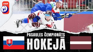 SLOVÄ€KIJA VS LATVIJA  2024 GADA PASAULES HOKEJA ÄEMPIONÄ€TA 6 SPÄ’LE [upl. by Sharman]