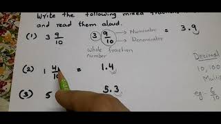 Decimal Fractions class 5 Practice set 36mathslearning learnmaths [upl. by Pedrick]