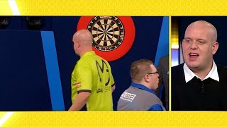 Van Gerwen Duitsers zijn altijd vervelendquot  RTL 7 DARTS WK 2018 [upl. by Anen]