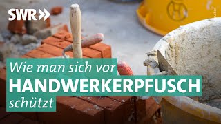 Pfusch oder Qualitätsarbeit beim Fliesenlegen HandwerkerStichprobe I Marktcheck SWR [upl. by Brunhilda]