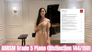 ABRSM Grade 5 Piano Performance Exam Distinction 144150 by Kirana 4 Piano lessons ONLY [upl. by Aredna]