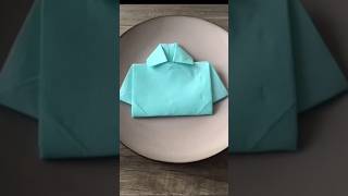 Pliage serviette pour la fête des père ou dautres événements shorts foryou pourtoi tutorial [upl. by Einattirb135]