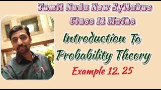 Class 11 Example 1225  Probability theory  Tamil Nadu New Syllabus [upl. by Rozamond]