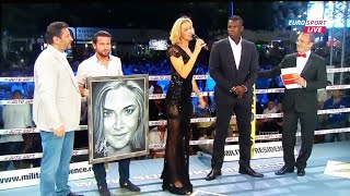 Remy Bonjasky amp Kristanna Loken  ROMANIA SUPERKOMBAT WGP 01 AUGUST 2015 [upl. by Gnel190]