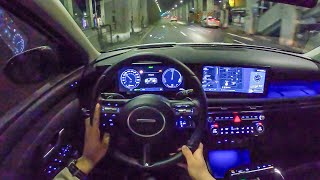 The New 2025 Hyundai Tucson Hybrid POV Night Drive [upl. by Leoni586]