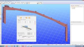 2D Steel Portal Frame in Consteel Full tutorial [upl. by Ytsirt]