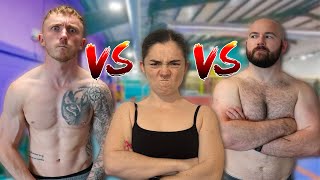 GYMNASTICS CHALLENGE vs my Brother amp Boyfriend [upl. by Selry590]