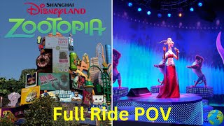 Zootopia Hot Pursuit  Shanghai Disneyland Ride Through 4K POV [upl. by Perron]