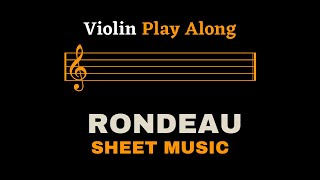 Purcell  Rondeau  Violin Play Along Sheet MusicScore [upl. by Beare]