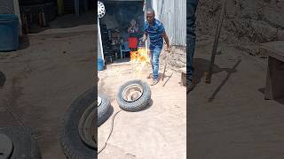 fix a stubborn tire bead with fire FAILS💥🧨🔥😲👍 [upl. by Macknair774]