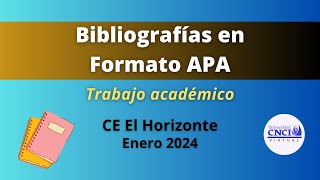 M1  Taller de Bibliografía en Formato APA 7ma Edición [upl. by Llerral879]