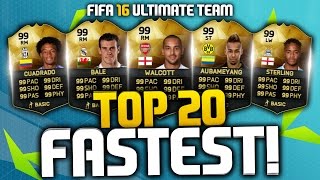 FIFA 16  FASTEST PLAYERS FUT16 TOP 20 FASTEST PLAYERS [upl. by Lorant]