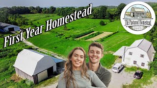 1 Year on a 26 Acre Farm  Homestead Tour [upl. by Adeys]