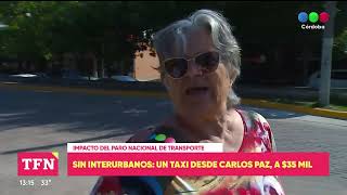 Sin colectivos interurbanos por el paro nacional de transporte [upl. by Boykins]