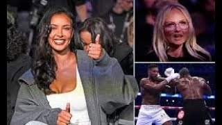 Maya Jama and Emma Bunton lead the stars watching Daniel Dubois defeat Anthony Joshua with brutal [upl. by Ahouh]