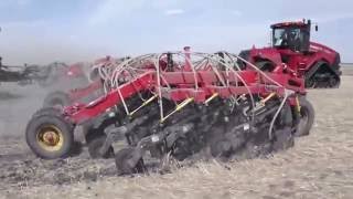 Case IH 600 4wd tractor with BIG Bourgault 7700 aircart [upl. by Renrag751]