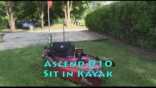 Ascend D10 Sit In Kayak fishing setup [upl. by Yllas]