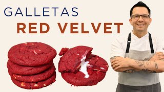 GALLETAS RED VELVET las más tentadoras y fáciles [upl. by Nishi]