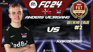 ANDERS VEJRGANG VS KAKOMIRIA  EA FC 24  FUT CHAMPIONS WEEKEND LEAGUE 2 [upl. by Eamanna]