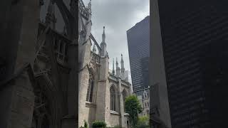 The twin spires of St Patrick’s Cathedral in New York City soar 100 meters into the sky nyc [upl. by Horodko151]