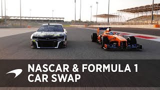 Jimmie Johnson and Fernando Alonso car swap [upl. by Selie66]