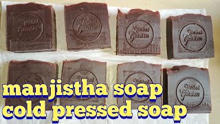 Soap making  manjistha soap making  cold pressed soapniroshaniros world [upl. by Kcirrek568]