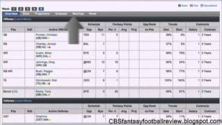 How To Set Your Lineup amp Change Roster In CBS Fantasy Football Commissioner [upl. by Naillij336]