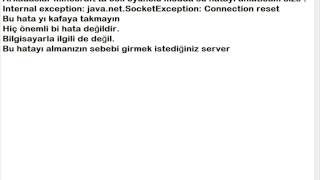 Minecraft Internal exception java net SocketException Connection reset hatasıKesin Çözüm [upl. by Ecirbaf295]