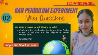 Bar Pendulum Experiment  VIVA Questions with Answers  Part  2 [upl. by Dena]