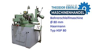 ID 28943 Bohrerschleifmaschine Ø 80 mm Haarmann Typ HSP 80 [upl. by Ivette]