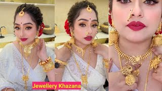 Jewellery Khazana Gold plated copper jewellery collection । Exclusive Necklace। নয়া । শাখা বাঁধানো [upl. by Ardnwahsal]