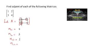 Find adjoint of the matrix 1 2 3 4DeterminantsMatricesNCERTExerciseSolutions202324CBSENew [upl. by Mccahill364]