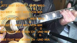 Weit weit wegHubert von Goisern Akustik Cover Text und Akkorde [upl. by Walls]