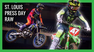 2024 St Louis Supercross Press Day RAW  Trackside [upl. by Alleahcim]